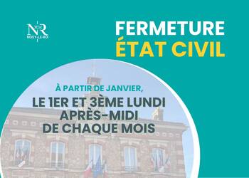Photo de Fermeture Service État Civil