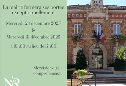 Fermeture exceptionnelle de la mairie